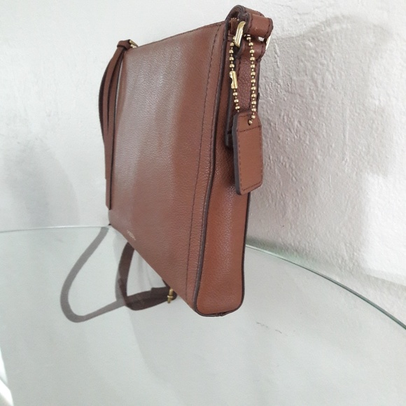 NWT FOSSIL LEATHER CROSSBODY BAG MESSENGER PURSE - Picture 6 of 8